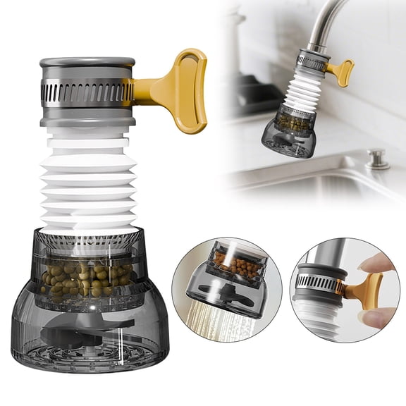 Pond 360 Swivel Extension Hose Attachments for Kitchen Faucet - Telescopic Sprayer Diffuser Water Saving Nozzle with Function and Construction for Indoor Use