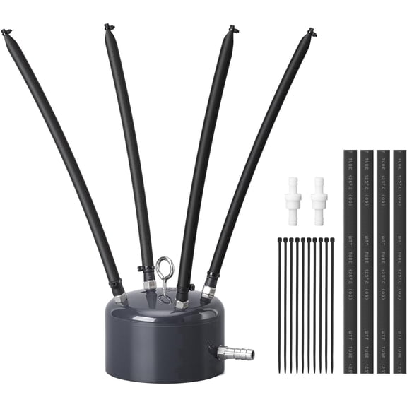 Zuomeng Pond Air Diffuser, Anti-Backflow Check Valve, Weighted Base, 1 pack, for Koi, Garden, Water Features & Aquariums