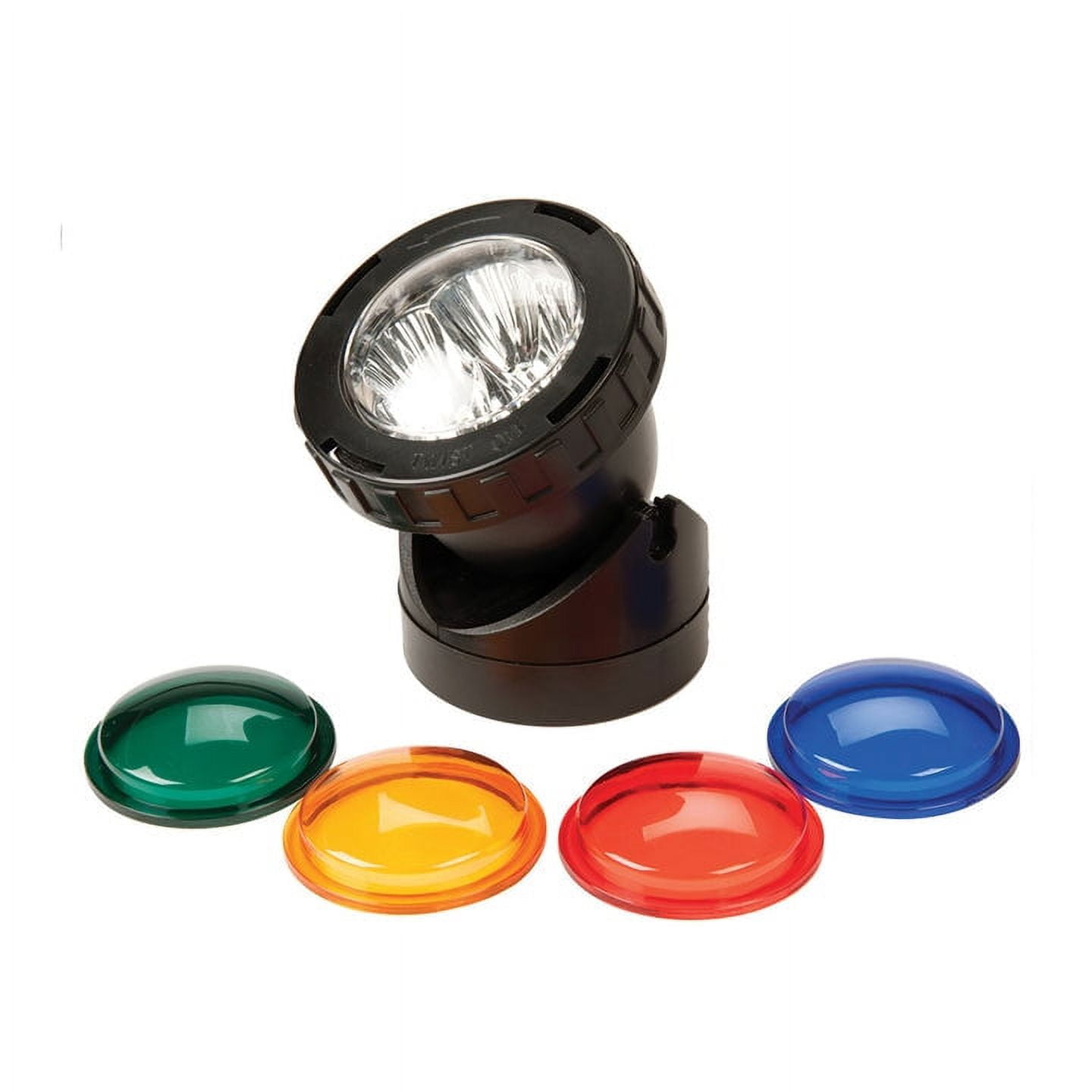 Black LED Pond and Landscape Light with Colored Lenses