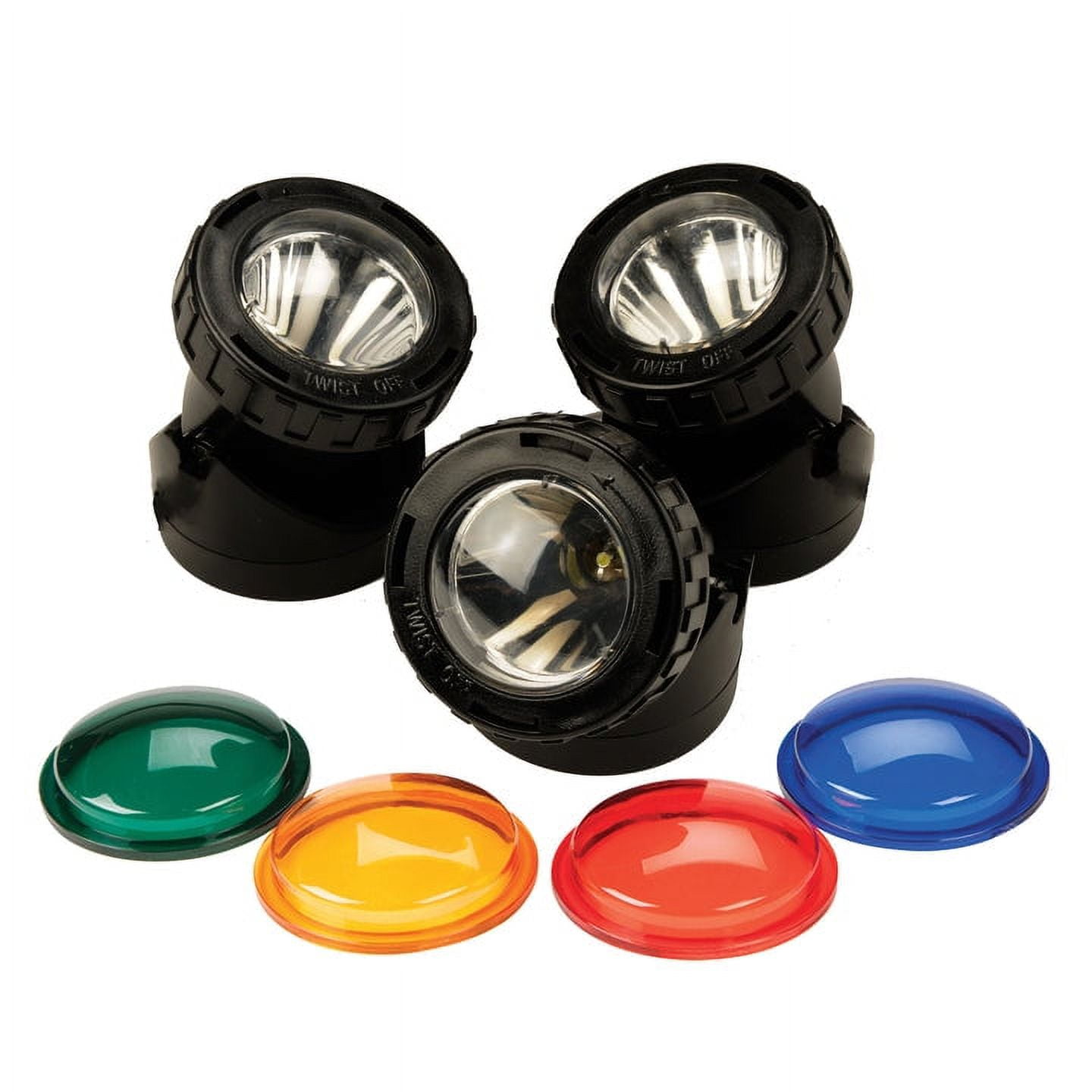 Black Low Voltage LED Pond and Landscape Light Set