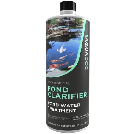 Pond Clarifier - Fish-Friendly Koi Pond Water Clarifier to Quickly clear murky pond water and remove pond sludge with Natural Enzymes - Fish Pond Water Treatment - AquaDoc Pond Supplies
