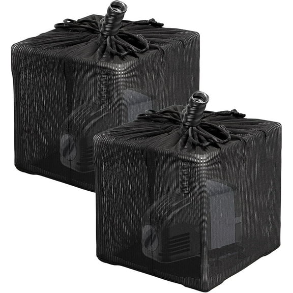 Pond Filter, Anti-Clogging Cube Outdoor Mesh Water Pump Barrier Bag Box Basket (10" x 2 Pack)