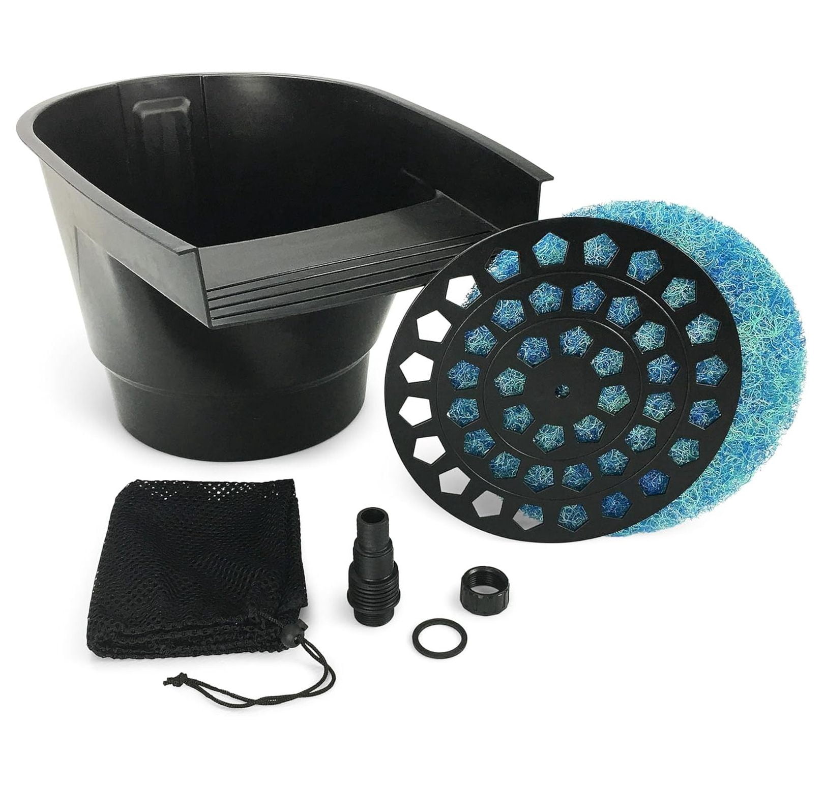 Pond Filter and Waterfall Spillway, Efficient Mechanical and Biological ...