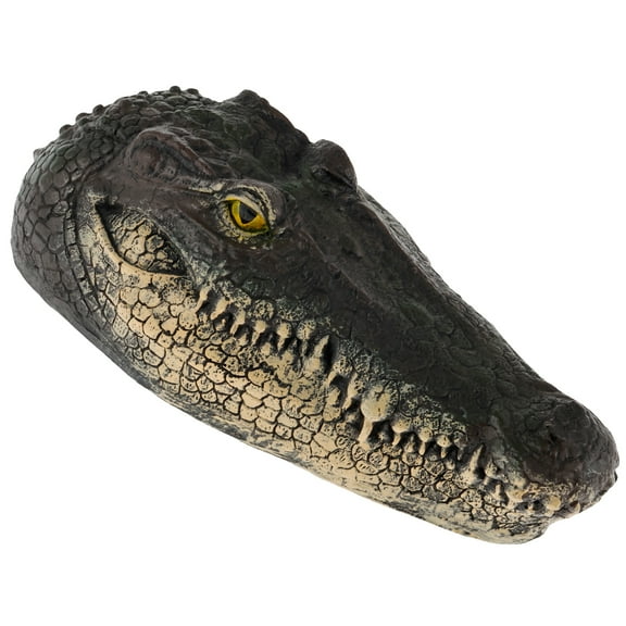Pond Floating Alligator Head Decoy Outdoor Pools Float Fake Gator Head Deterrent Ducks Crocodile Head for Decorations Swimming Pool Koi Pools 12.2 x 5.5 x 3.54 Inches