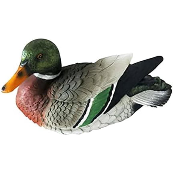 Pond Floating Duck Statue, Floating Pond Craft Resin Duck Decor Mini Animals Figurine Pond Statue for Outdoor Decorations and Garden Pond Pool, 8.46 x 4.64in ()