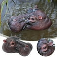 thumbnail image 1 of Pond Floating Hippopotamus Head Hippopotamus Head for Decorations Outdoor Pools Float Hippopotamus Head Deterrent for Koi Pond Decoration and Protection, 7.28x4.52x2.87 Inch, 1 of 7