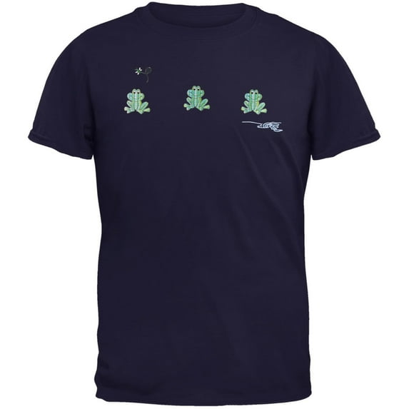 Pond Frog Embroidered T-Shirt - Medium