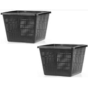 Pond H2o 9 Inch High by 6 Inches Deep 23cm x 16cm Square Plant Baskets x 2 Pieces, Plastic Water Garden Aquatic Slotted Mesh Pond Planting Baskets