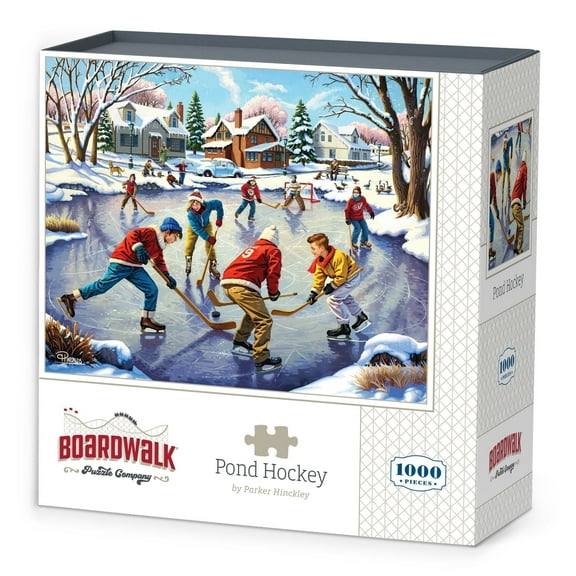 Pond Hockey - 1000 Piece Boardwalk Jigsaw Puzzle