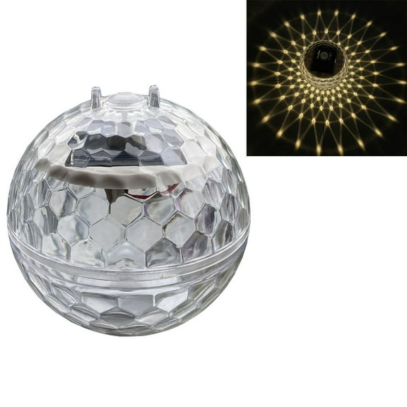 Pond Light LED Floating Plastic Colorful Ball Lights for Pool Patio Grass Hanging Tree Decor, White, Warm White
