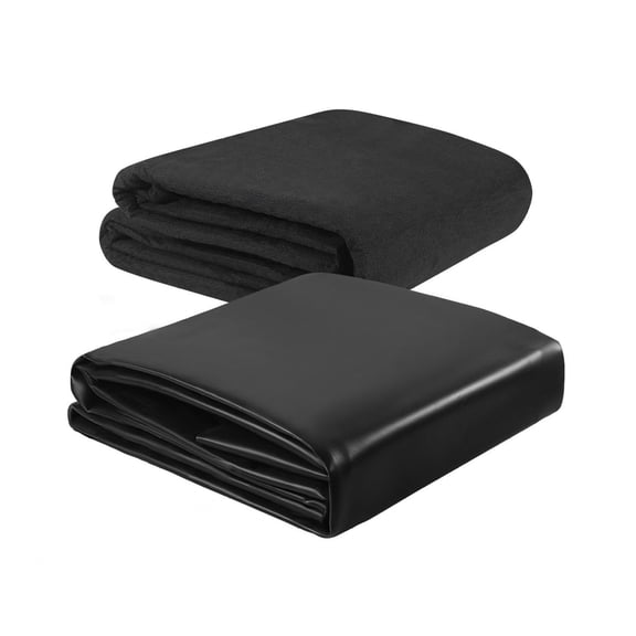 Pond Liner 15x15 ft, 45 Mil EPDM Rubber with Underlayment - Leakproof Fish Pond Liner for Koi Ponds, Water Gardens, Fountains, Black