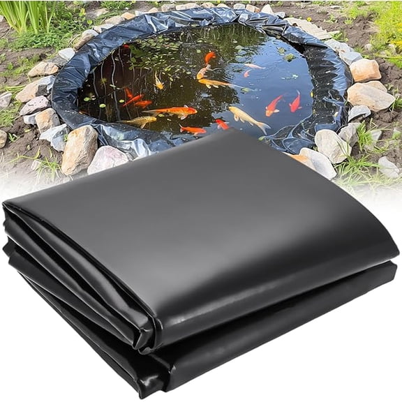 Pond Liner, Impermeable Membrane, Sturdy HDPE Fish Pond Skin for Outdoor Garden Streams, Water Storage Pools, Yard Fountains and Slope Reinforcement Landscape Supplies