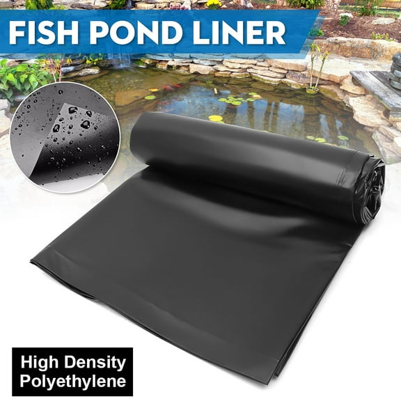 Pond Liner,Brochao 13x16.5ft HDPE Pond Skins,Fish Pond Liners PVC Membrane for Outdoor Gardens Patio Pool Water Fountain Waterfall Landscaping