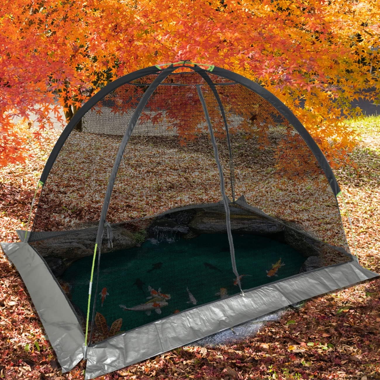 Pond Net Covers Dome for Outdoor Ponds Garden Winter Cover with Zipper