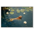 thumbnail image 1 of Pond Pup I Canvas Van Gogh Pets by Art Remedy, White Frame, 45 x 30, 1 of 7