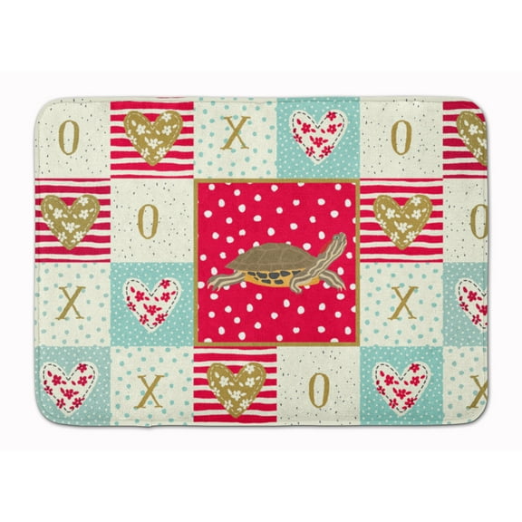 Pond Slider Turtle Machine Washable Memory Foam Mat Red