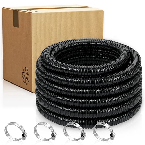 Deep Dream Flexible PVC Pond Tubing Black 0.75 Inch x 10 feet 1 Count