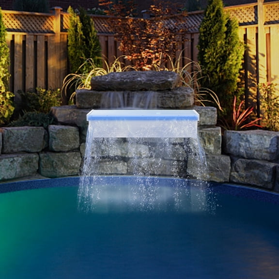 Pond Waterfall Spillway Acrylic Lighted Pool Waterfall Spillway Fountain +Remote