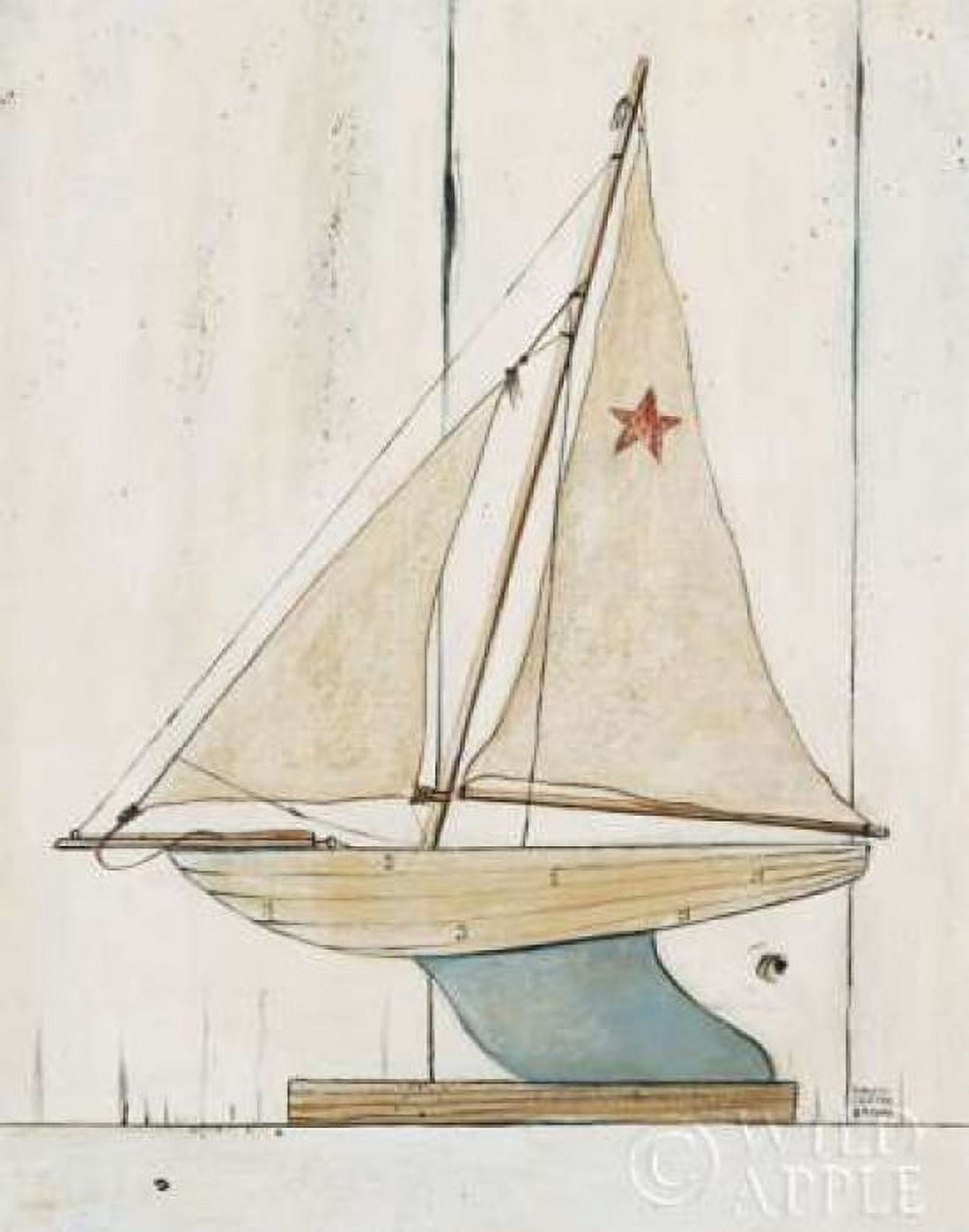 Pond Yacht II Canvas Art - David Carter Brown (22 x 28)