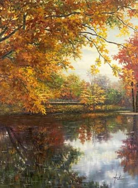 Pond at Giverny Canvas Art - Hood (18 x 24)