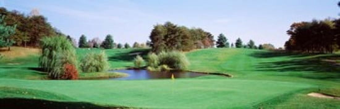 Pond at a golf course Baltimore Country Club Baltimore Maryland USA Canvas Art - Panoramic Images (18 x 6)