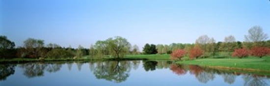 Pond at a golf course Towson Golf And Country Club Towson Baltimore County Maryland USA Canvas Art - Panoramic Images (36 x 12)