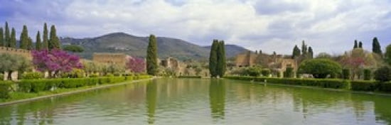 Pond at a villa Hadrians Villa Tivoli Lazio Italy Canvas Art - Panoramic Images (36 x 12)