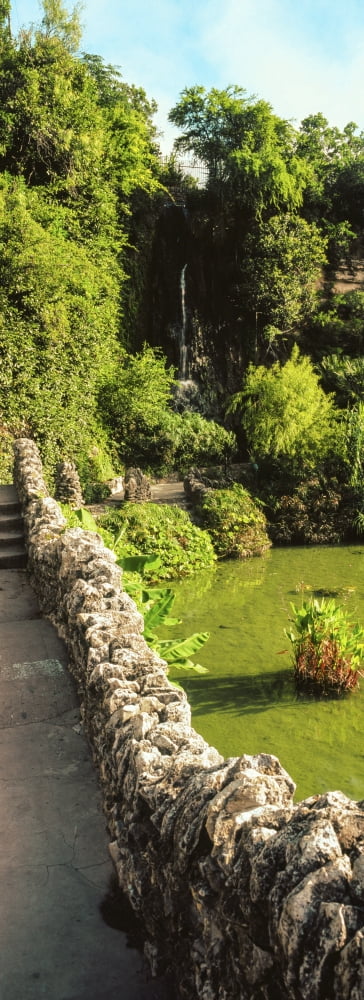 Pond in Japanese Tea Garden San Antonio Texas USA Canvas Art - Panoramic Images (36 x 12)