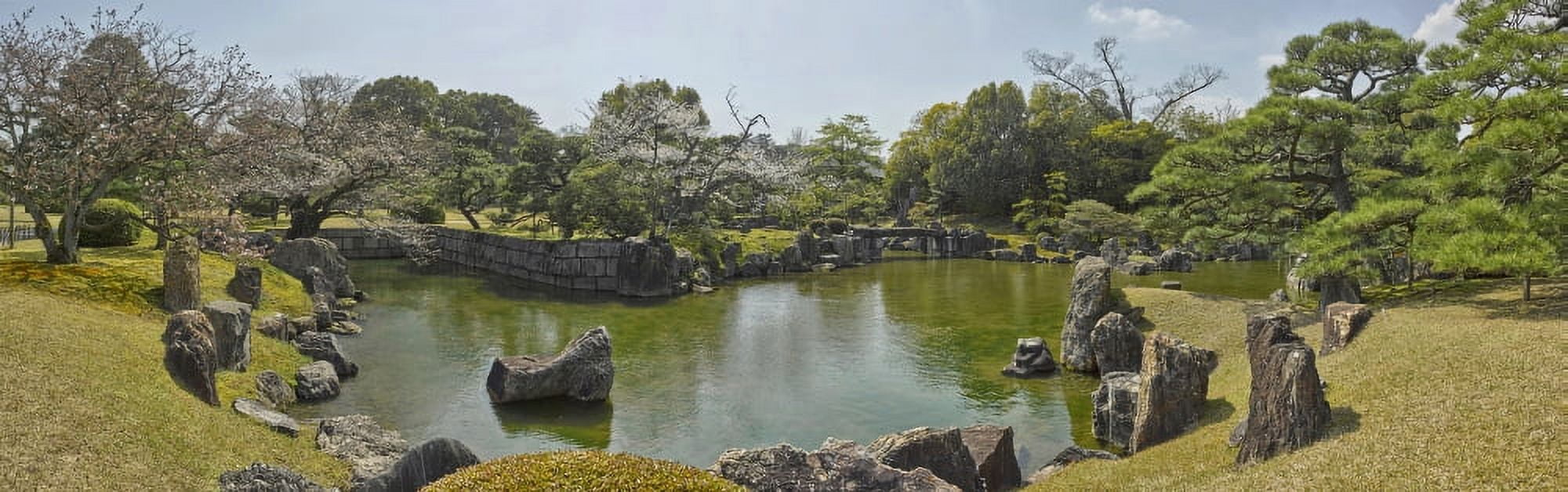 Pond in Ninomaru Garden at Nijo Castle Kyoto Kyoto Prefecture Japan Canvas Art - Panoramic Images (27 x 9)