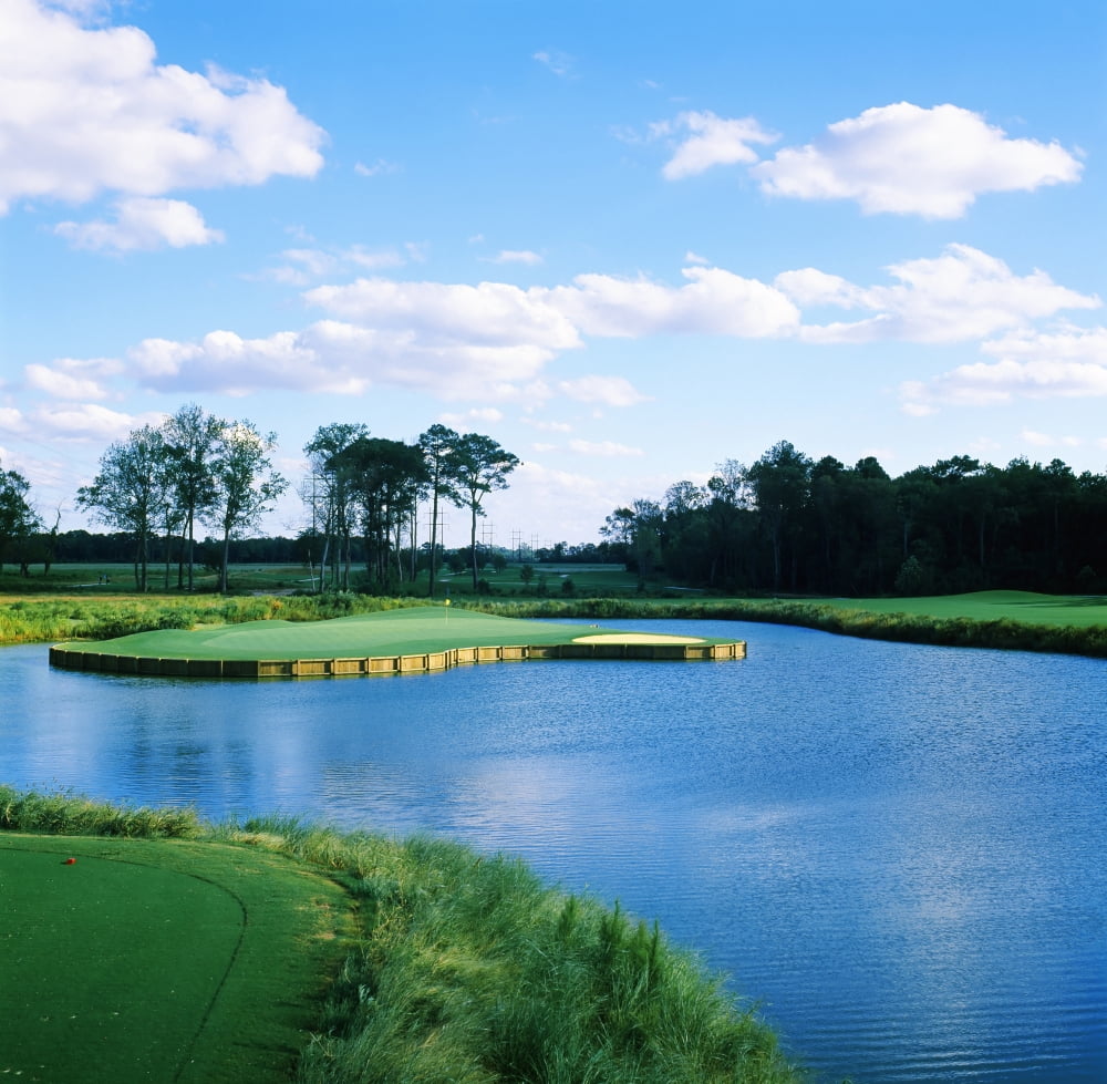 Pond in a golf course Carolina Golf and Country Club Charlotte North Carolina USA Canvas Art - Panoramic Images (24 x 24)