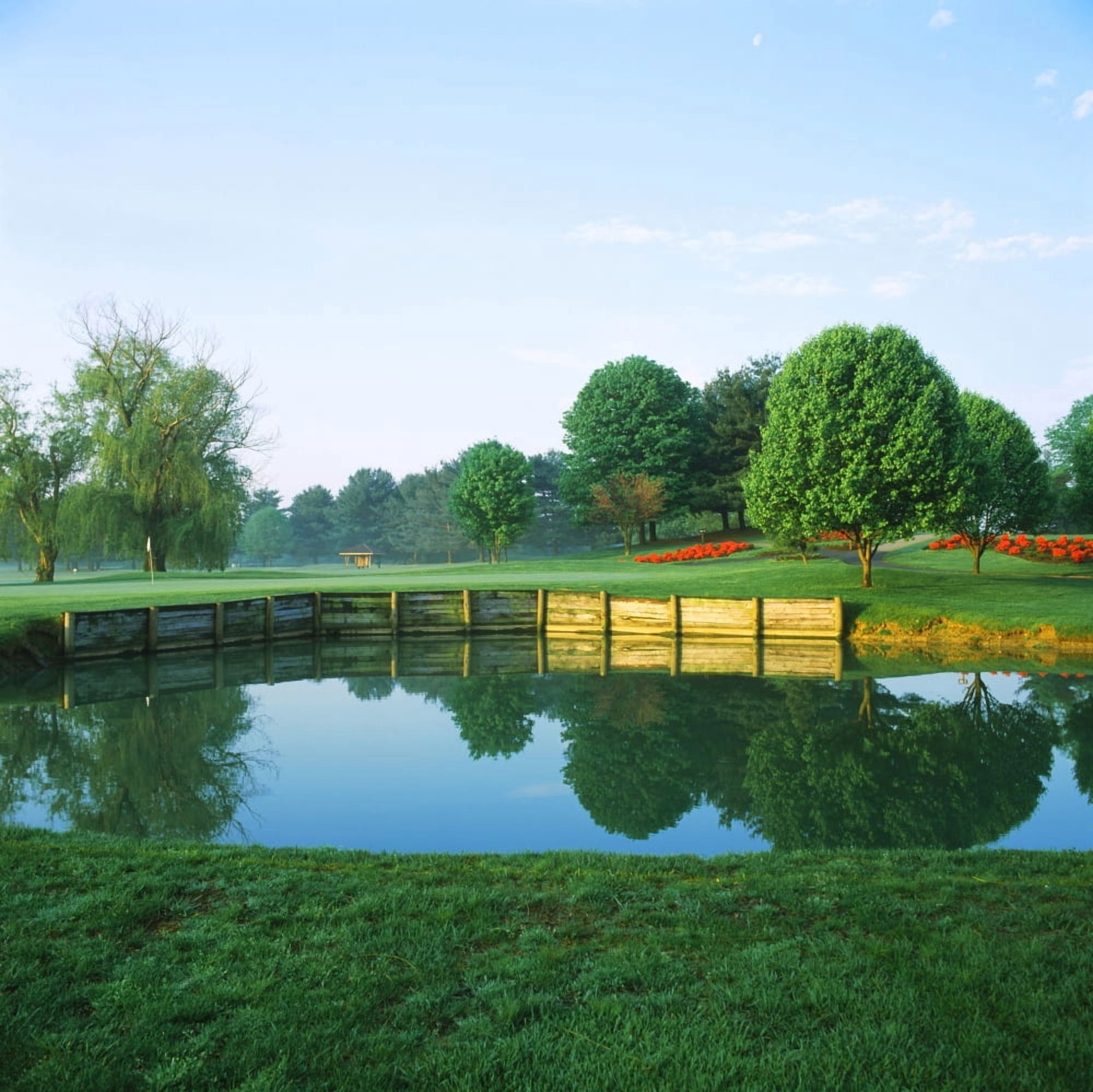 Pond in a golf course Westwood Country Club Vienna Fairfax County Virginia USA Canvas Art - Panoramic Images (24 x 24)