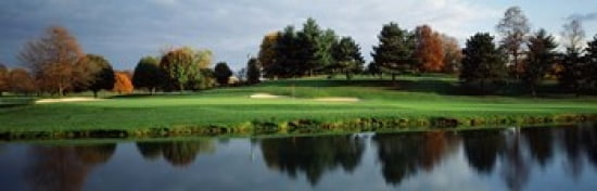 Pond in a golf course Westwood Golf Course Vienna Fairfax County Virginia USA Canvas Art - Panoramic Images (36 x 12)