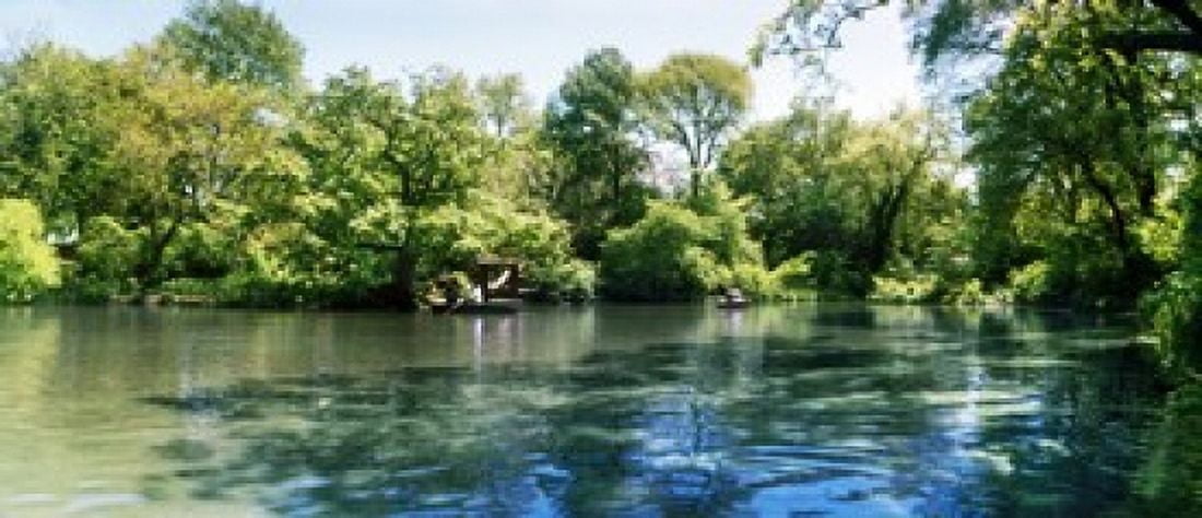 Pond in the Central Park Manhattan New York City New York State USA Canvas Art - Panoramic Images (30 x 13)