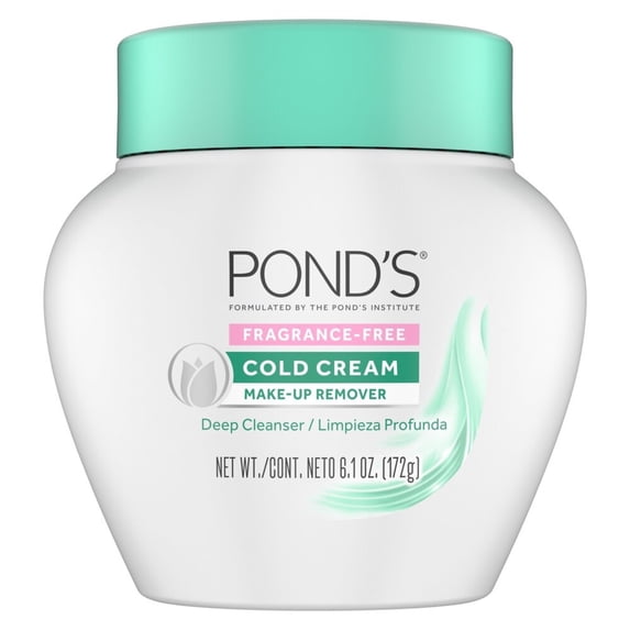 POND’S Cold Cream Cleanser, Fragrance-Free Moisturizing Makeup Remover & Cleansing Face Cream – 6.1oz