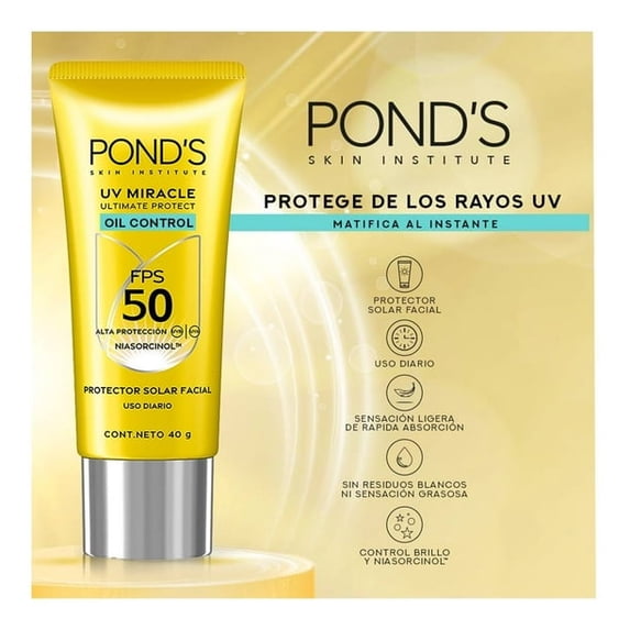 Pond's UV Miracle Oil Control Facial Sunscreen SPF 50 with Niasorcinol 40gr