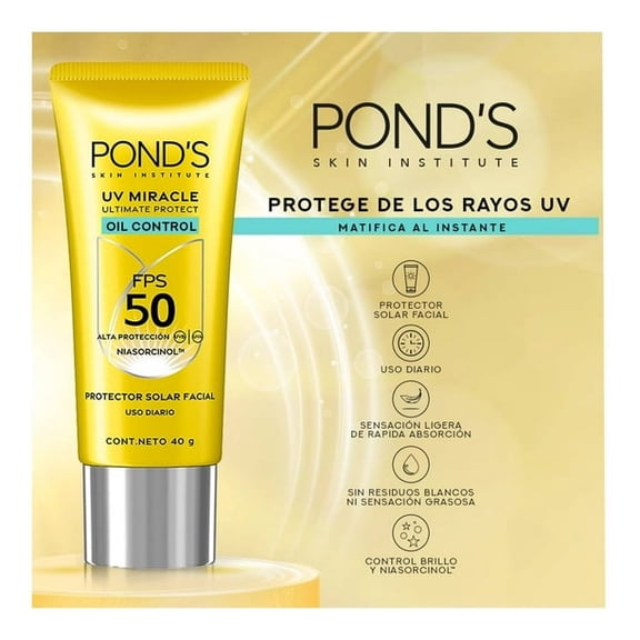 Pond's UV Miracle Oil Control Facial Sunscreen SPF 50 with Niasorcinol 40gr