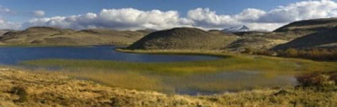 Pond with sedges Torres del Paine National Park Chile Canvas Art - Panoramic Images (18 x 6)