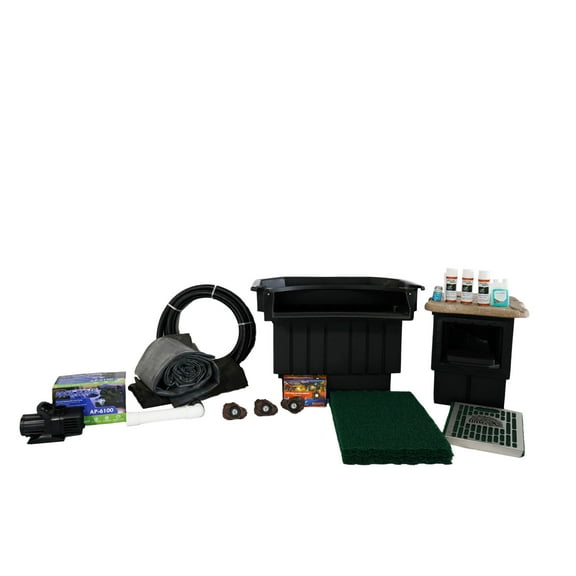 PondBuilder Elite 6100 EPDM Pond Kit for Backyard Waterfalls, 30 ft x 30 ft