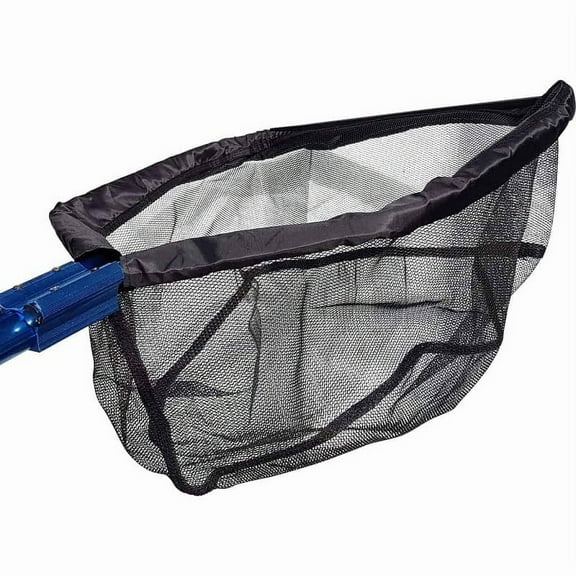 PondH2o Heavy Duty Debris Skimmer Pond Net Head 18" with Telescoping Pole Extends to 9 Foot,  Pond Sludge Skimming Net