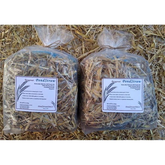 PondStrawDirect PondStrawDirect ORGANIC Barley Straw 2 - 8oz bales treat 2000 gallons