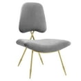 thumbnail image 1 of Modway Ponder Performance Velvet Lounge Chair in Gray, 1 of 3