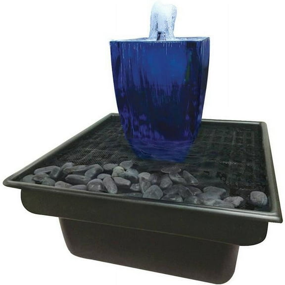 Pondmaster 22570 2 x 2 ft. Plastic Disappearing Fountain Basin, Black