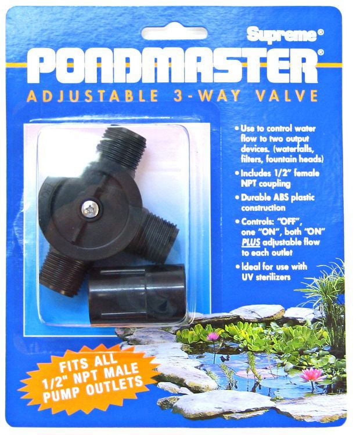 Pondmaster Adjustabel 3Way Valve [Pond, Plumbing Parts] 1/2" Diverter