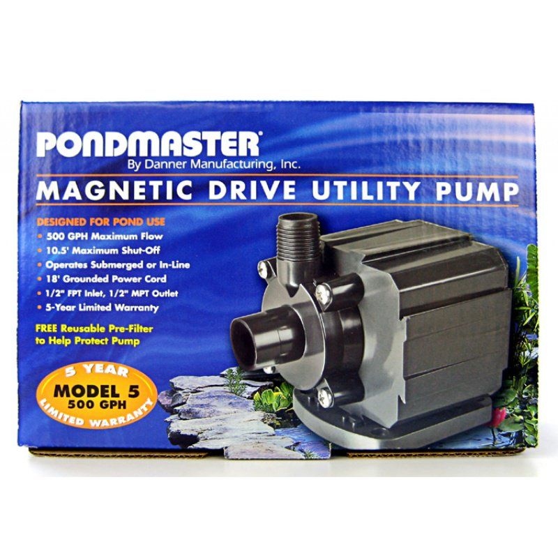 Pondmaster Pondmag Drive Utility Pond Pump Model 5 (500 Gph)