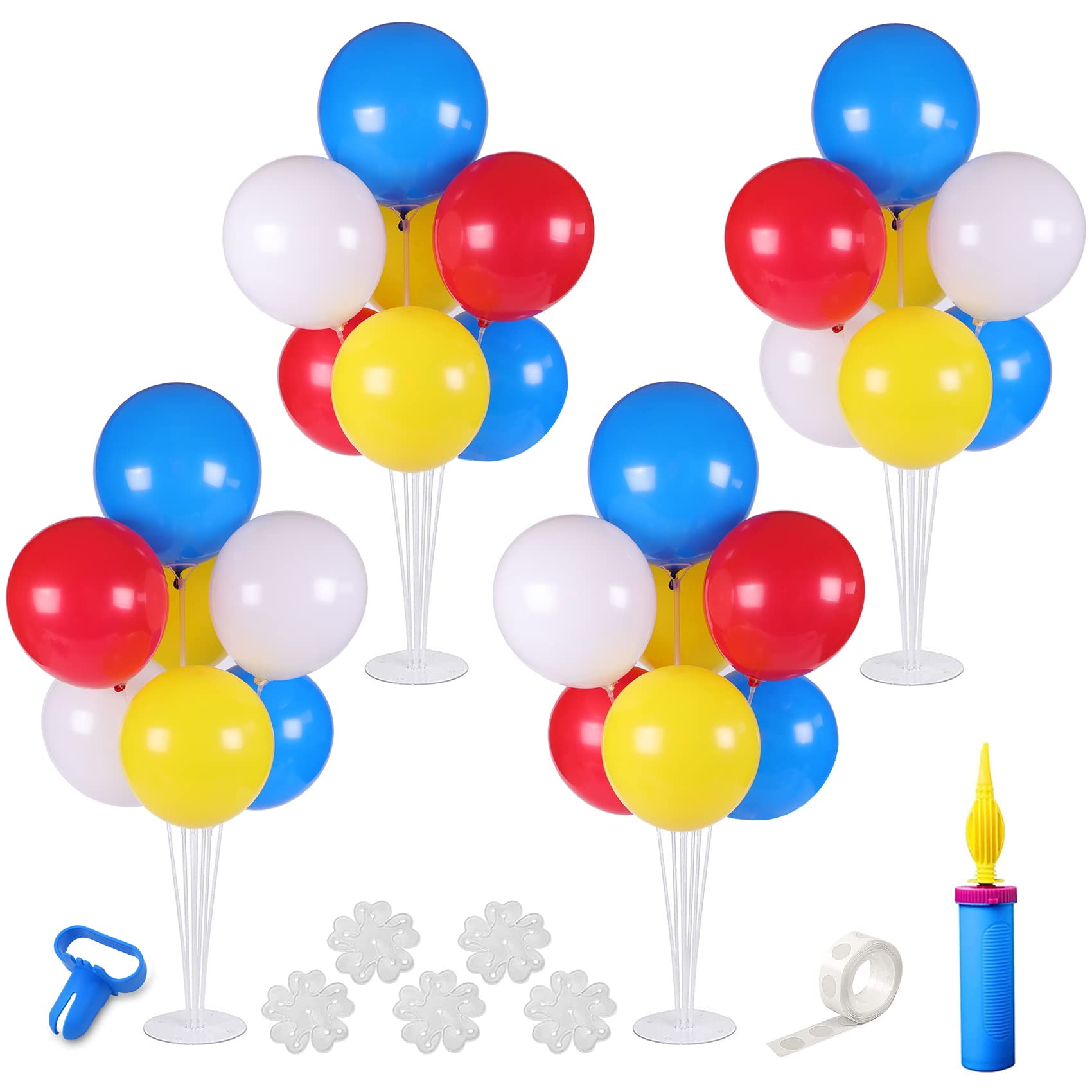 Pondpm Balloon Table Stand Kit 4 Sets of Reusable Clear Balloon