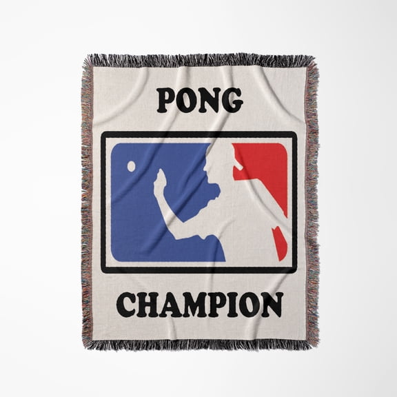Pong Champion, Woven Blanket