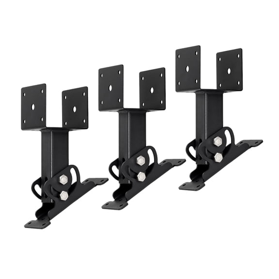 Ponguvn Patio Roof Riser Roof Riser Beam Mount Brackets 3 Pieces Pergola Support Hardware for Wood Patio Cover Wood Beam Gazebo