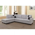 thumbnail image 1 of Ponliving 103.5" 2 Pieces L-Shaped Modern Sectional Sofa with Chaise and Pillows for Living Room White Grey Flannelette Left Hand Facing, 1 of 2