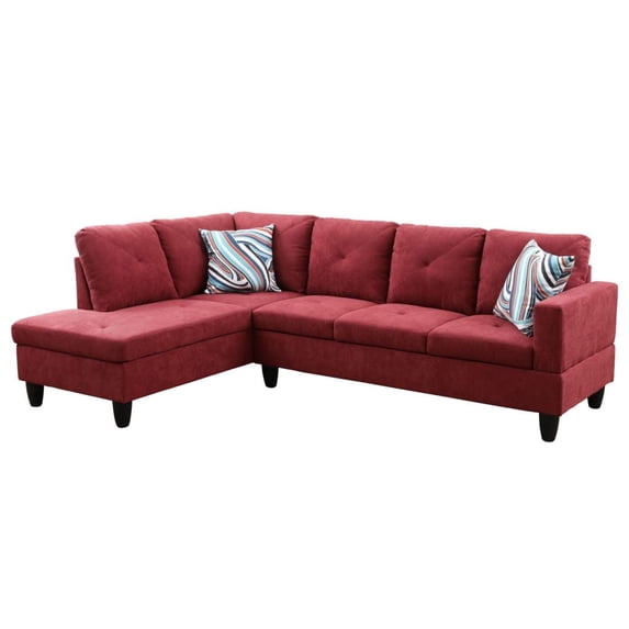 Ponliving 97" 2-Piece Sectional Sofa Set For Living Room Left Hand Side Facing