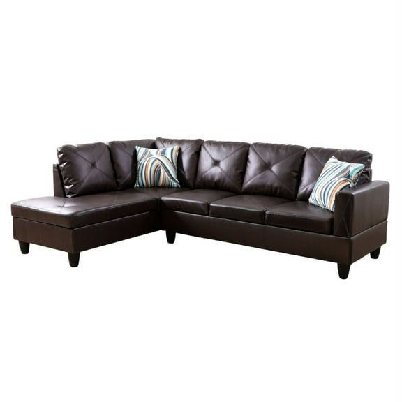 Ponliving 97" 2-Piece Sectional Sofa Set For Living Room Left Hand Side Facing